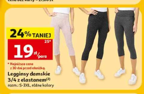 Legginsy damskie 3/4 z elastanem Inextenso