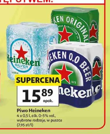 Piwo Heineken Silver 4-pak +2 warianty