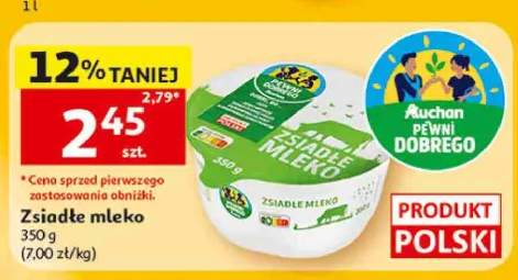 Zsiadłe mleko Auchan Pewni Dobrego