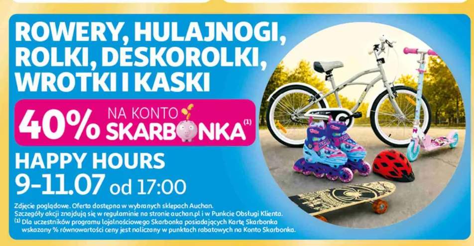 Rowery hulajnogi rolki deskorolki wrotki i kaski
