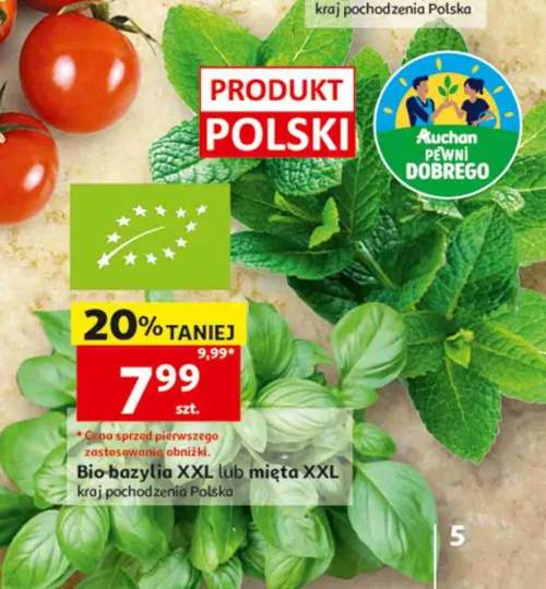 Bio mięta XXL Auchan Pewni Dobrego polska +1 wariant