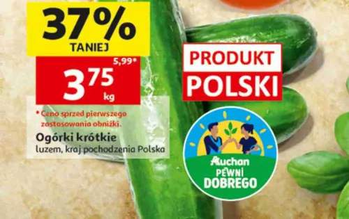 Ogórki krótkie Auchan Pewni Dobrego polskie