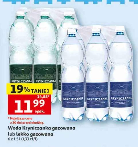 Woda Kryniczanka gazowana 6-pak +1 wariant