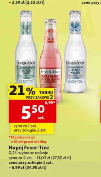 Napój Fever-Tree Elderflower Tonic Water +2 warianty