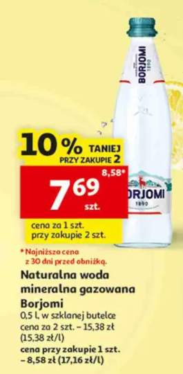 Naturalna woda mineralna gazowana Borjomi