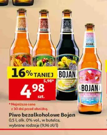 Piwo bezalkoholowe Bojan Malina-Dzika Róża +3 warianty