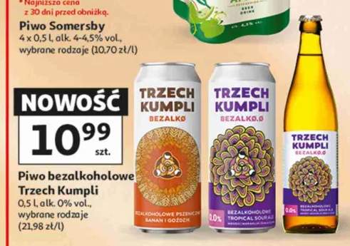 Piwo bezalkoholowe Trzech Kumpli Bezalco.0 Banan i Goździk +1 wariant