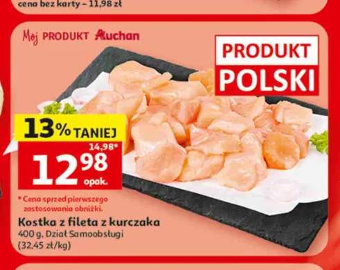 Kostka z fileta z kurczaka Mój Produkt Auchan