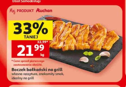Boczek bałkański na grill Mój Produkt Auchan