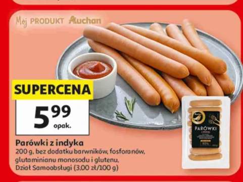 Parówki z indyka Auchan