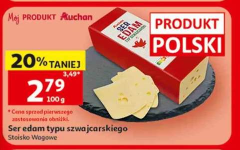 Ser Edam typu szwajcarskiego Mój Produkt Auchan