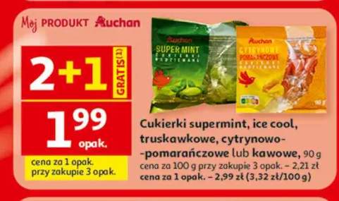Cukierki Auchan Supermint +4 warianty