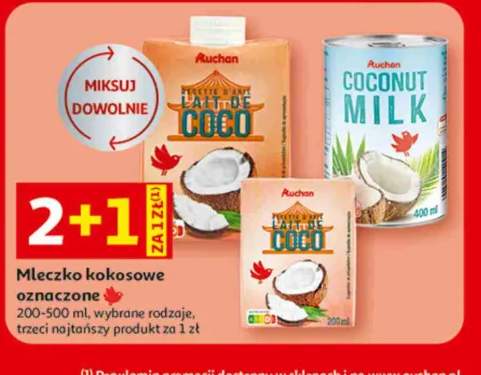 Mleczko kokosowe Lait de Coco Auchan +1 wariant