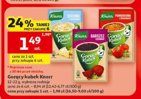 Zupa błyskawiczna Serowa z grzankami Knorr Gorący Kubek +2 warianty