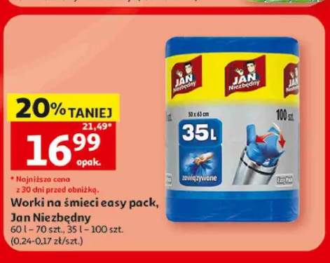 Worki na śmieci easy pack Jan Niezbędny 35 l +1 wariant