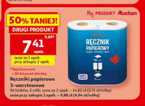 Ręczniki papierowe Auchan 3-warstwowe