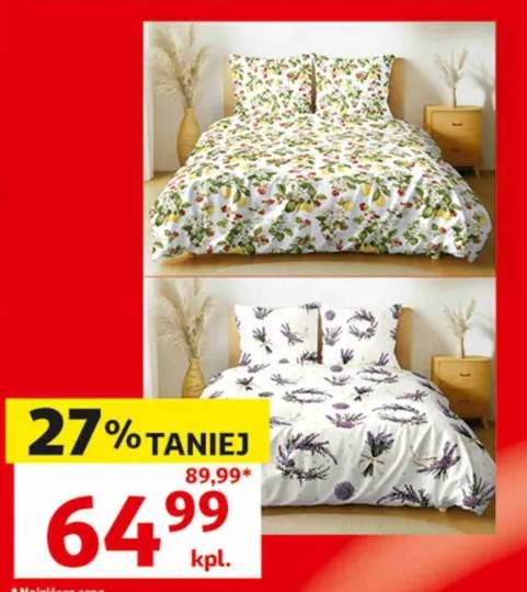 Komplet pościeli 100% bawełny 160x200 cm + 2 poszewki 70x80 cm +1 wariant