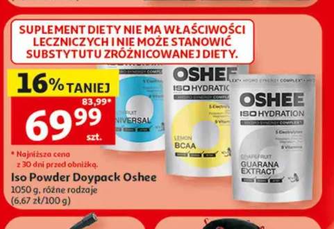 Napój izotoniczny w proszku Oshee Iso Hydration Lemon BCAA +2 warianty