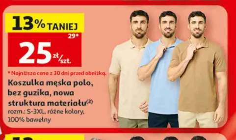 Koszulka męska polo bez guzika Inextenso