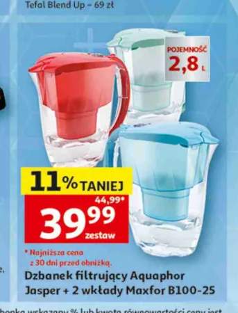 Zestaw dzbanek filtrujący Aquaphor Jasper + 2 wkłady Maxfor B100-25
