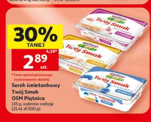 Serek śmietankowy Twój Smak z czosnkiem OSM Piątnica +2 warianty
