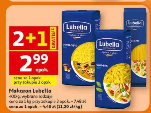 Makaron Świderki Lubella +1 wariant