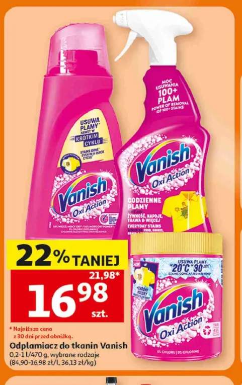 Odplamiacz do tkanin w proszku Vanish Oxi Action +2 warianty