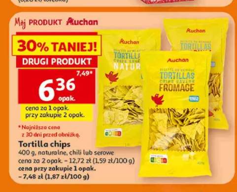 Tortilla chips chili Auchan +2 warianty