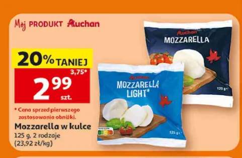 Ser Mozzarella w kulce Auchan +1 wariant