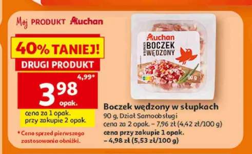 Boczek wędzony w słupkach Auchan
