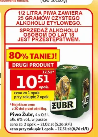 Piwo Żubr 4-pak 500 ml