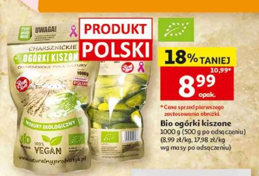 Bio ogórki kiszone Charsznickie