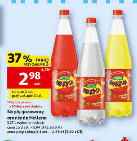 Napój gazowany oranżada czerwona Hellena +1 wariant
