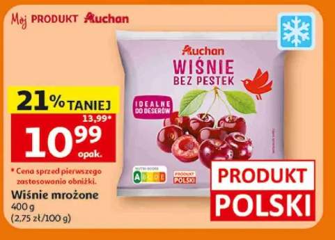 Wiśnie mrożone bez pestek Auchan