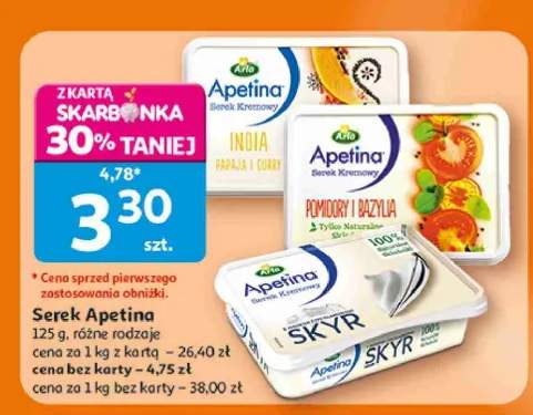 Serek kremowy Arla Apetina India Papaja i Curry +2 warianty
