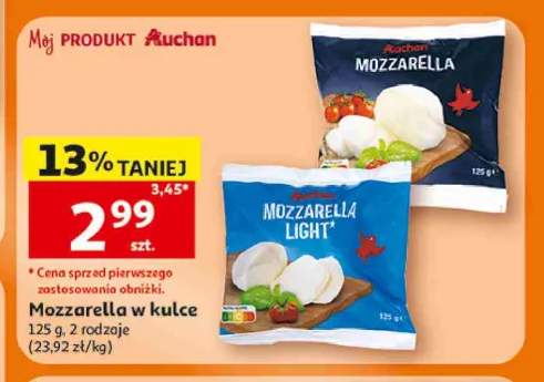 Ser Mozzarella w kulce Auchan +1 wariant