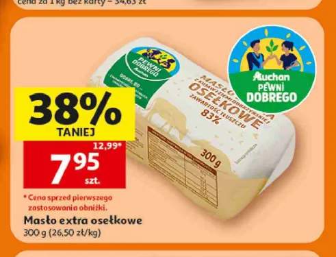 Masło extra osełkowe Auchan