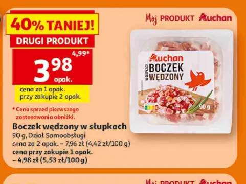 Boczek wędzony w słupkach Auchan