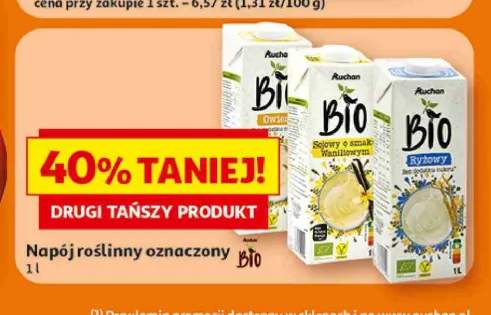 Napój sojowy o smaku waniliowym Auchan Bio +1 wariant