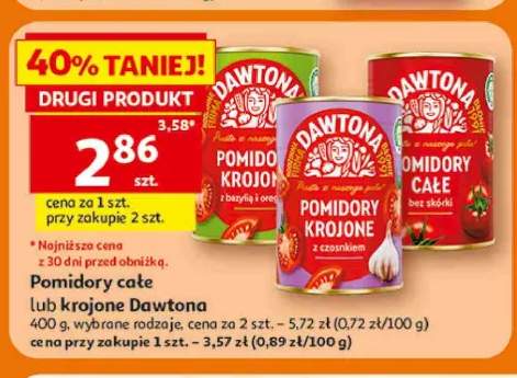 Pomidory krojone z bazylią i oregano Dawtona +2 warianty