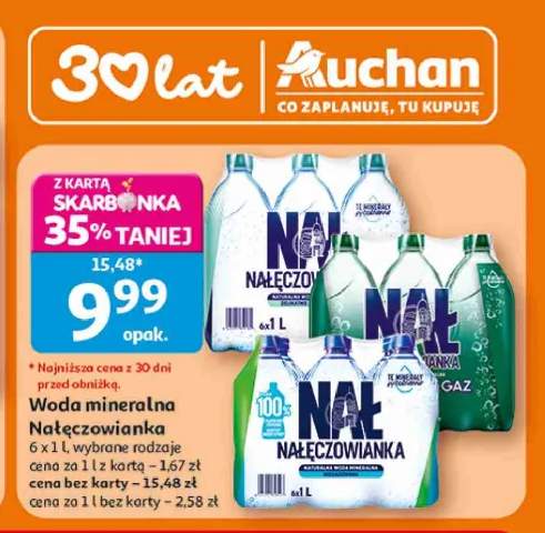 Woda mineralna Nałęczowianka niegazowana 6-pak +2 warianty