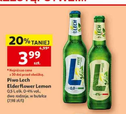 Piwo bezalkoholowe Lech Free Elderflower Lemon +1 wariant
