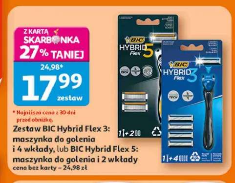 Zestaw maszynka do golenia i 4 wkłady BIC Hybrid Flex 3 +1 wariant