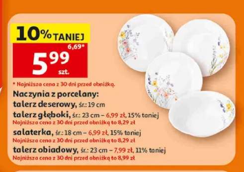Talerz deserowy z porcelany +3 warianty